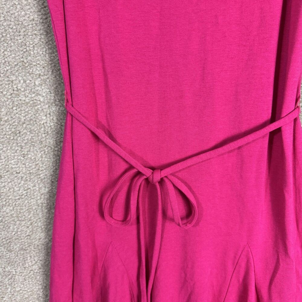 Lauren Ralph Lauren Dress Womens Medium Pink Sleeveless Fit Flare Tie Waist Tank - Picture 4 of 10